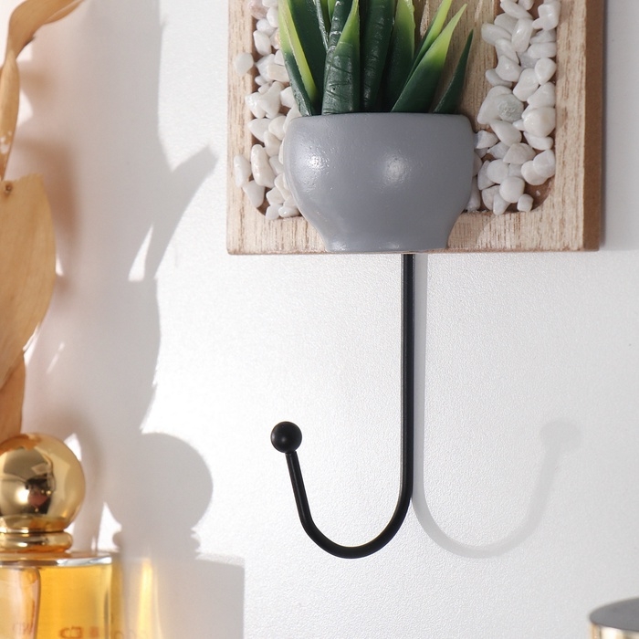 Крючок декоративный дерево Крючок декоративный дерево "Кактус в горшочке" 3х13х20 см