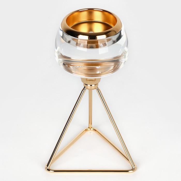 Подсвечник металл, стекло на 1 свечу «Изысканность» цвет золото 9.5 х 9.5 х 17 см Подсвечник металл, стекло на 1 свечу «Изысканность» цвет золото 9.5 х 9.5 х 17 см