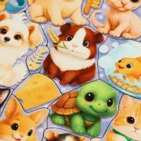 Пазл деревянный фигурный в рамке "Домашние животные"