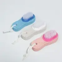 Пемза для педикюра с щёткой, с подвесом, 11 см, в коробке, МИКС