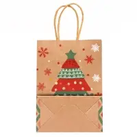 Пакет бумажный подарочный новогодний крафт &laquo;Ёлка&raquo;, 15&times;21&times;8 см