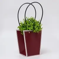 Сумка для цветов винная влагостойкая, 17&times;17 - 11.5&times;11.5 - 20 см 5