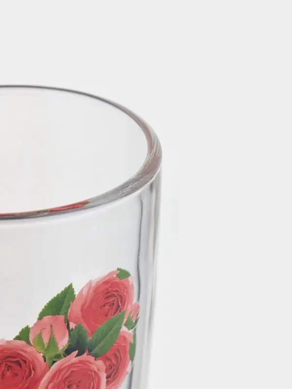 Кружка стеклянная &laquo;Цветочное сердце&raquo;, 300 мл, рисунок МИКС