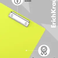 Планшет пластиковый с зажимом А4, 1.3 мм, ErichKrause Matt Neon, микс