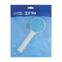 Лейка для душа ZEIN Z0210, 1 режим, пластик, белая, с, сини, вставка