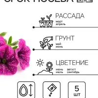 Семена цветов Петуния &laquo;Фиолетовый леопард&raquo;, F1, 5 шт., однолетник, &laquo;Русский огород&raquo;