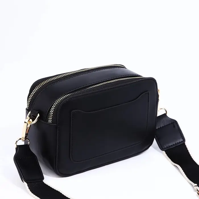 Сумка женская кросс-боди на молнии, 18&times;7&times;16 см, с животным принтом, чёрная