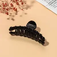 Крабик для волос &laquo;Глянец&raquo;, бусинки дуга, 10.5 см, чёрный