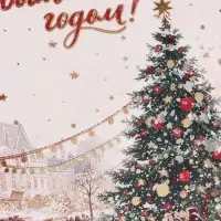 Открытка &laquo;С Новым годом!&raquo;, тиснение, площадь, 15&times;15 см