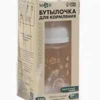 Бутылочка для кормления M&B, ШГ &Oslash;50 мм, +0мес., 180 мл.
