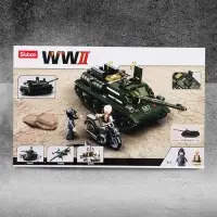 Конструктор Армия ВОВ Sluban &laquo;Танк ПТ-САУ 100&raquo;, 338 деталей