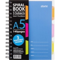 Бизнес-тетрадь 140л,кл,А5,SPIRAL BOOK Синий,евроспир,обл.пласт,раздел.84113