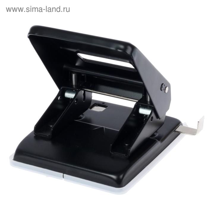 Дырокол металлический 45 листов, Attomex, с линейкой, чёрный Дырокол металлический 45 листов, Attomex, с линейкой, чёрный