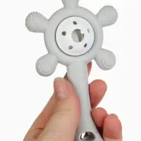 Набор силиконовых прорезывателей для зубов «Банан, погремушка», 2 шт., Крошка Я