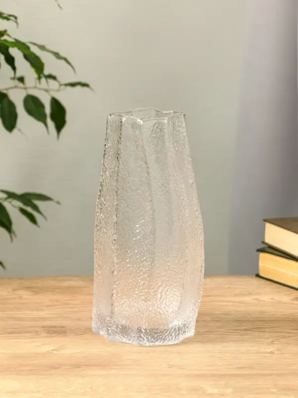 Ваза стекло настольная  Ваза стекло настольная "Дженис" 25х12х8 см, прозрачный