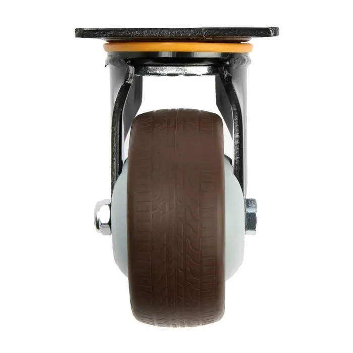 Колесо для трансп. тележек поворотное ТУНДРА, d=125 мм, на площадке, покрытие TPR=