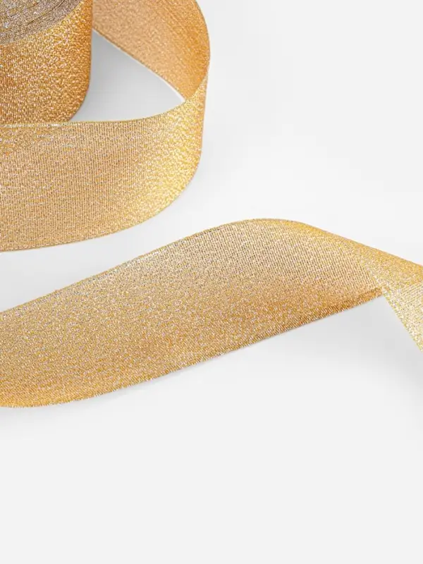 Лента парчовая, 40 мм, 23&plusmn;1 м, бежевая №035