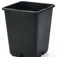 Горшок для рассады, 5 л, 18.5&times;18.5&times;20 см, пластик, чёрный, Greengo