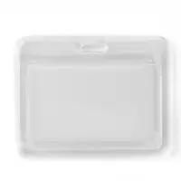 Бейдж горизонтальный, внешний 103&times;80 мм, внутренний 85&times;54 мм, пластик прозрачный