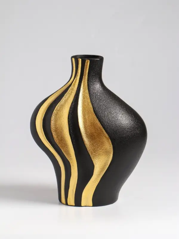 Ваза настольная керамика Ваза настольная керамика "Оделис" 19,5х15 см, чёрный