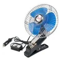 Вентилятор автомобильный AVS 8043 12В 6" (корпус: металл, переключатель, цвет: серебристый)