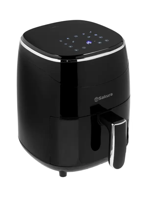 Аэрогриль Sakura SA-7671, 3.5 л, 1200 Вт, 9 программ, таймер, от 80 до 200&deg;C, чёрный