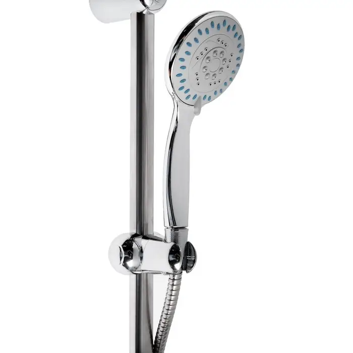 Душевая лейка 5 режимов со шлангом, стойкой, мыльницей, крепеж в комплекте.