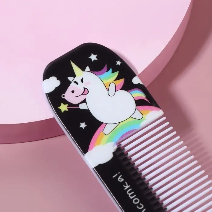 Расчёска фигурная «Единорог», 14.7×3.7(±1) см