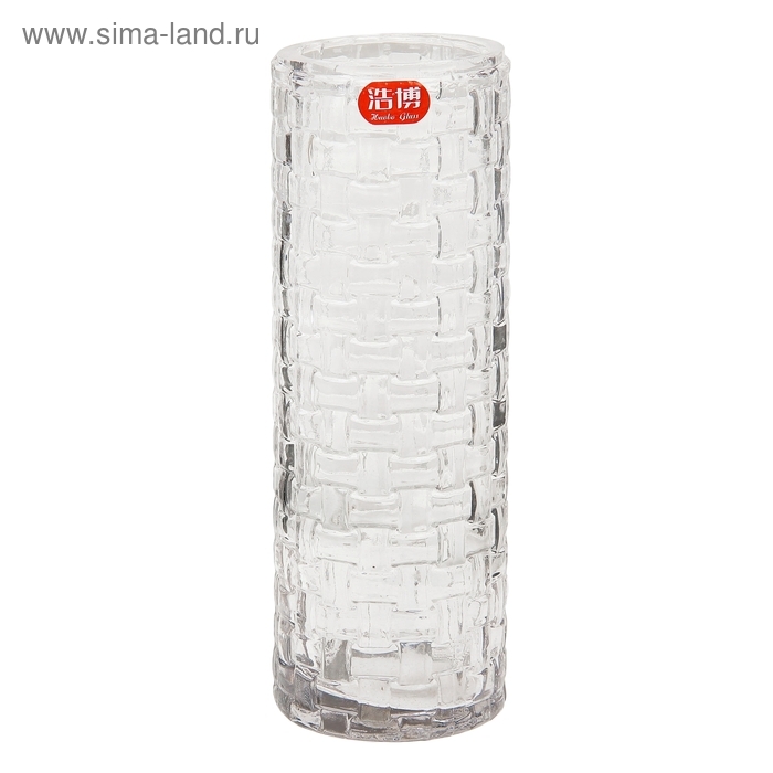 Ваза стекло настольная  Ваза стекло настольная "Шерри" кирпичики, 23,5х9,5 см, прозрачный