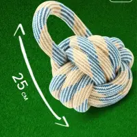 Игрушка для больших собак канатная &laquo;Огромный мяч с петлей&raquo;, до 25 см, до 340 г