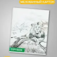 Комплект тетрадей из 4 штук, 96 листов в клетку Calligrata &laquo;Африка&raquo;, обложка мелованный картон, блок №2, белизна 75% (серые листы)