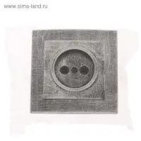 Розетка "Элект" RS 16-131-ЧС, 16 А, 250 В, одноместная, скрытая, без з/к,черная под серебро