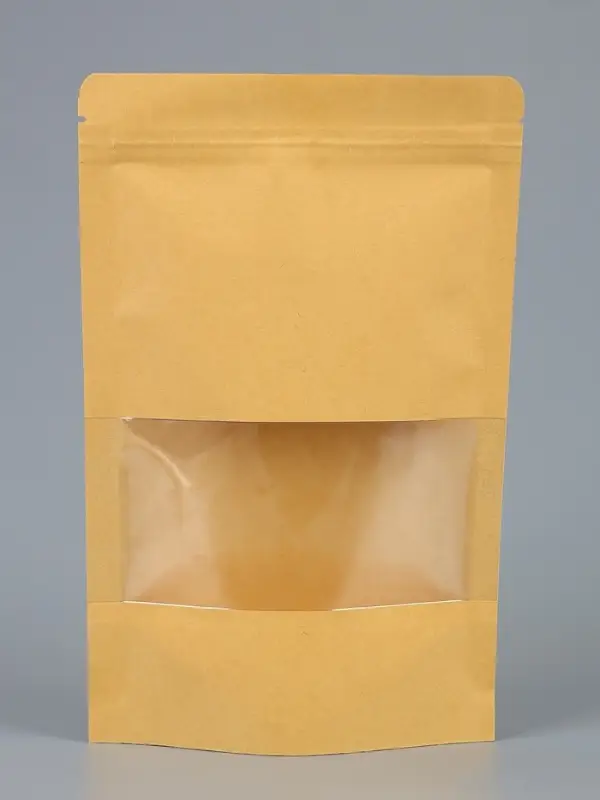 Пакет Zip - lock Крафт с прямоугольным окном 14&times;22 см