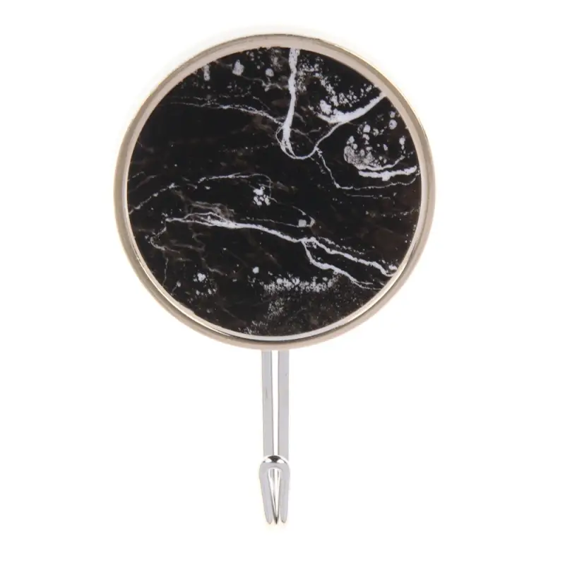 Крючки самоклеящиеся тм VETTA Черный мрамор, пластик, металл, 2шт