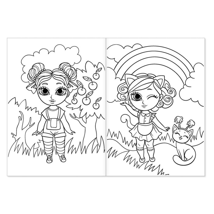 Раскраски для девочек набор «Принцессы», 6 шт. по 16 стр., формат А4 Раскраски для девочек набор «Принцессы», 6 шт. по 16 стр., формат А4