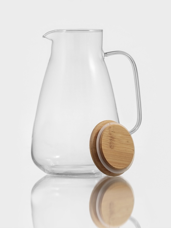 Кувшин стеклянный с бамбуковой крышкой «Эко», 1,8 л Кувшин стеклянный с бамбуковой крышкой «Эко», 1,8 л