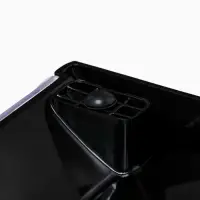 Монетница двухкомпонентная, с местом для рекламной вставки, 16.3&times;19.3&times;2.5 см, чёрная