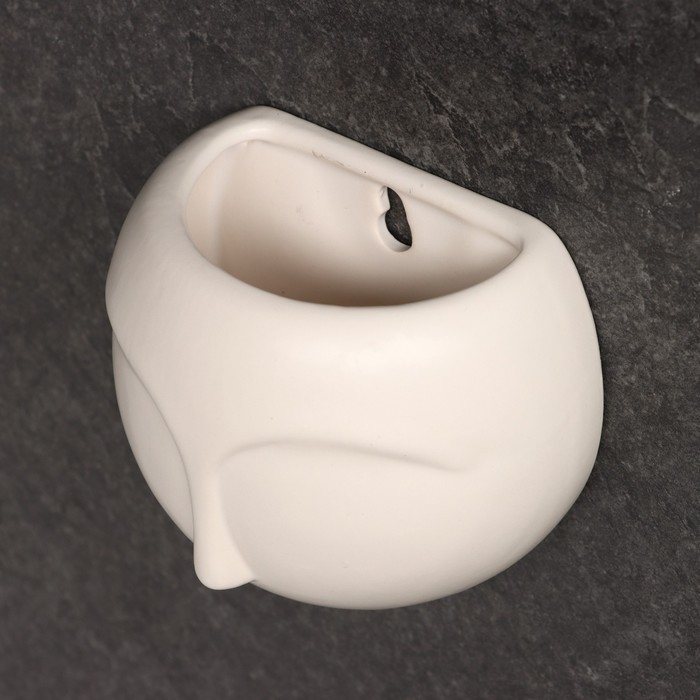 Кашпо подвесное  Кашпо подвесное "Силуэт" белое, 11х6см