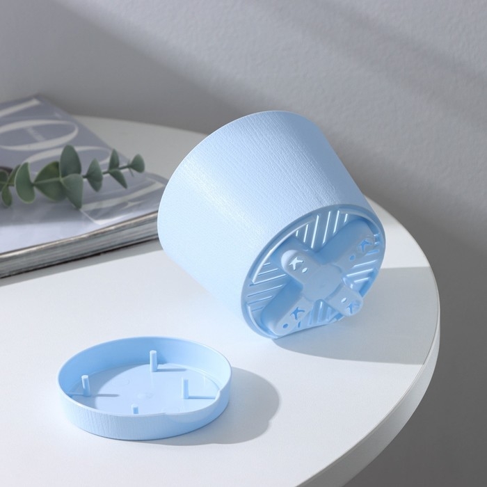 Горшок для цветов с прикорневым поливом «Альянс», 0,4 л, d=10 см, h=8,5 см, голубой Горшок для цветов с прикорневым поливом «Альянс», 0,4 л, d=10 см, h=8,5 см, голубой