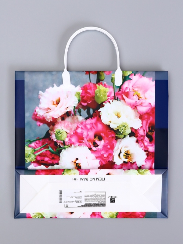 Пакет Пакет "Цветы/Город ", мягкий пластик, 26 x 23 см, 110 мкм МИКС