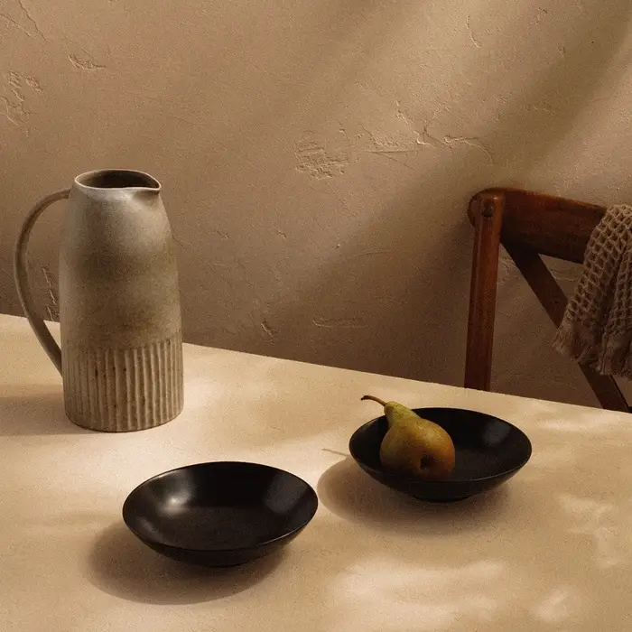 Салатники SL Home &laquo;Дарк&raquo;, 380 мл, d=16.5 см, набор 2 шт., фарфор, чёрные