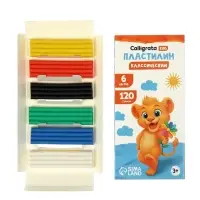 Пластилин Calligrata &laquo;Классический&raquo;, 6 цветов, 120 г