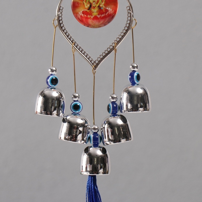 Музыка ветра металл от сглаза Музыка ветра металл от сглаза "Богиня Лакшми" 5 колокольчиков 36 см