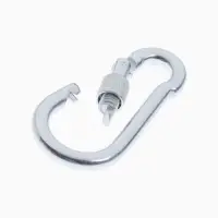 Карабин монтажный с фиксатором ТУНДРА, DIN5299D, 5&times;50 мм, 5 шт.