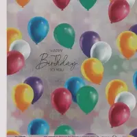 Бумага упаковочная глянцевая с фольгированием Happy Birthday, 70&times;100 см