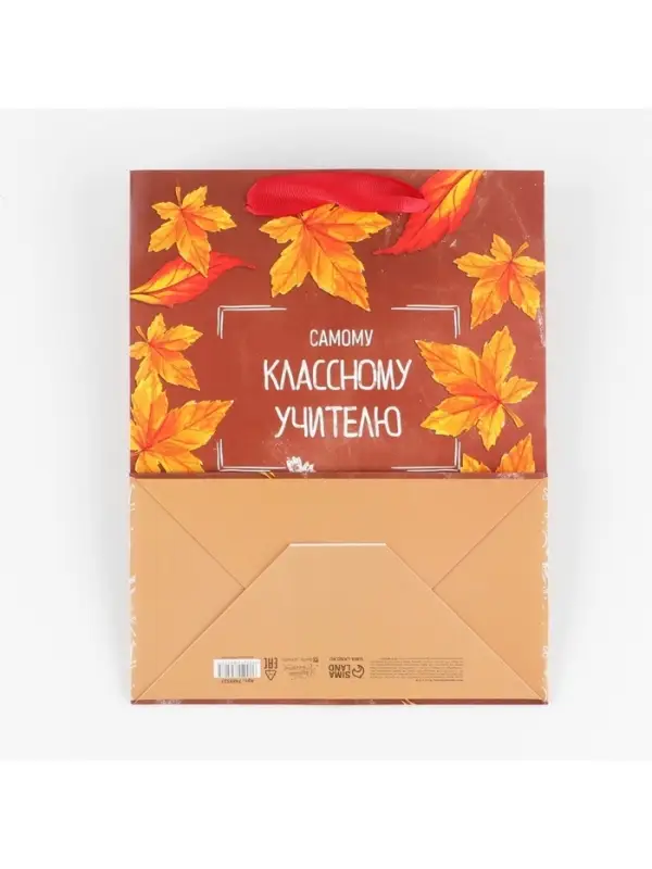 Пакет подарочный ламинированный, упаковка, «Классному учителю», MS 18 х 23 х 10 см Пакет подарочный ламинированный, упаковка, «Классному учителю», MS 18 х 23 х 10 см