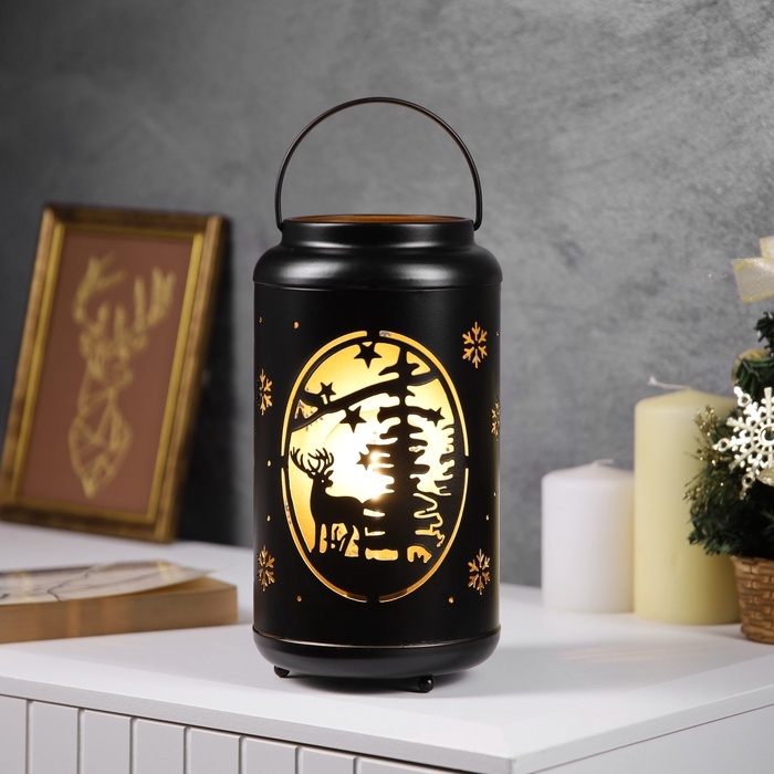 Фигура световая Фигура световая "Олень в лесу", 12.3x23 см, 1 LED. АААх3(не в компл.), свечение тёплое белое