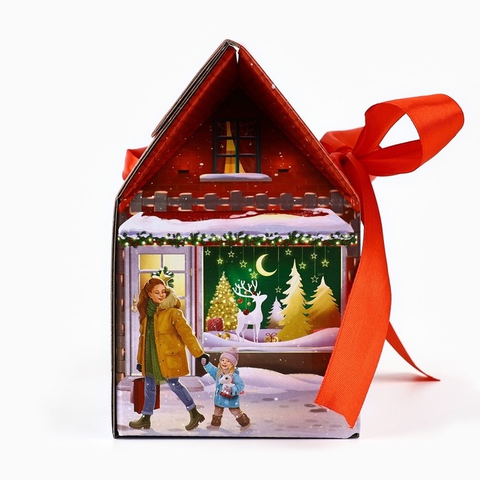 Коробка подарочная новогодняя складная « Городская жизнь », 15 х 18 х 10 см, Новый год Коробка подарочная новогодняя складная « Городская жизнь », 15 х 18 х 10 см, Новый год