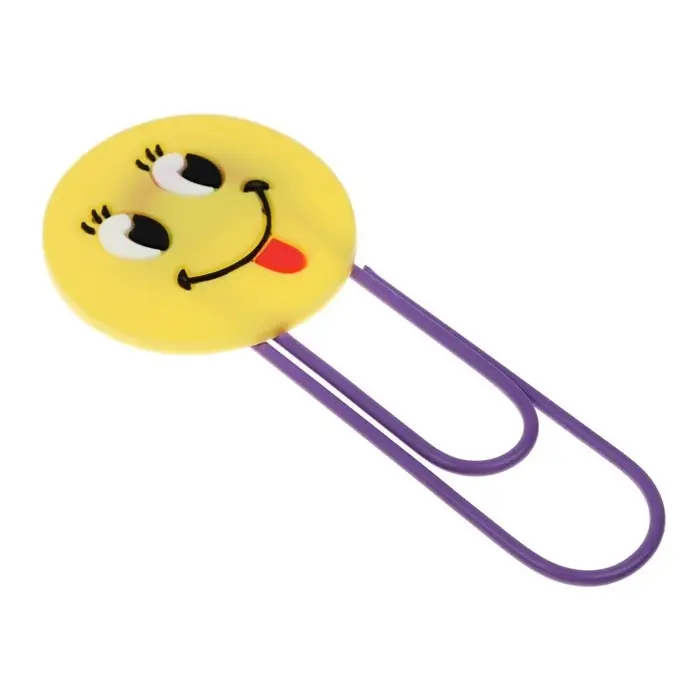 Закладка-скрепка большая «Смайл», 11 см
