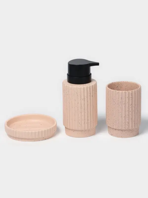 Набор для ванной SAVANNA &laquo;Крошка&raquo;, 3 предмета, дозатор для мыла, стакан, мыльница